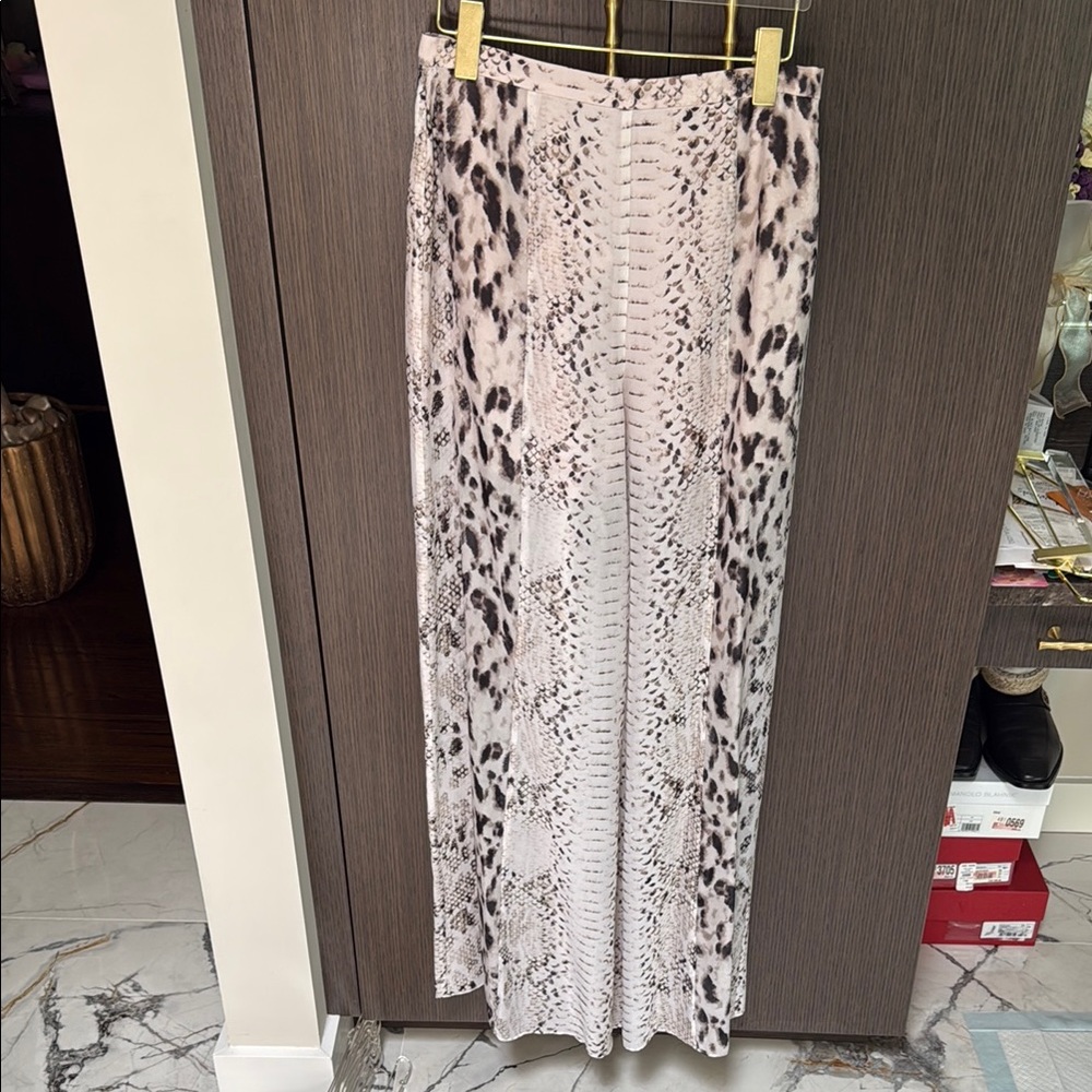 Haute Hippie Cream and Brown Wide Leg Pants - Picture 5 of 17